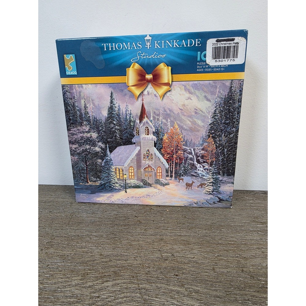 Deer Creek Chapel - 1000 Piece Jigsaw Puzzle by Thomas Kinkade and Ceaco NEW